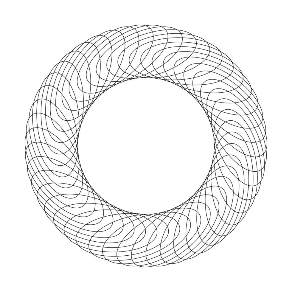 Geometric Fractal Circles vector