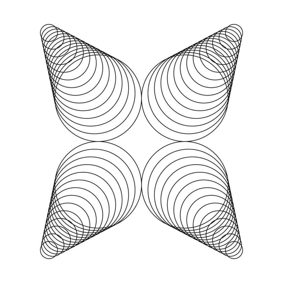 Geometric Fractal Circle Turning Into Cone vector