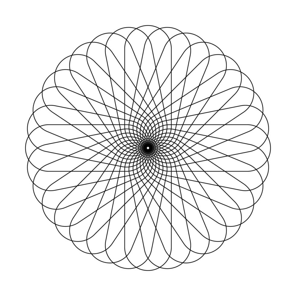 Geometric Fractal Circles vector