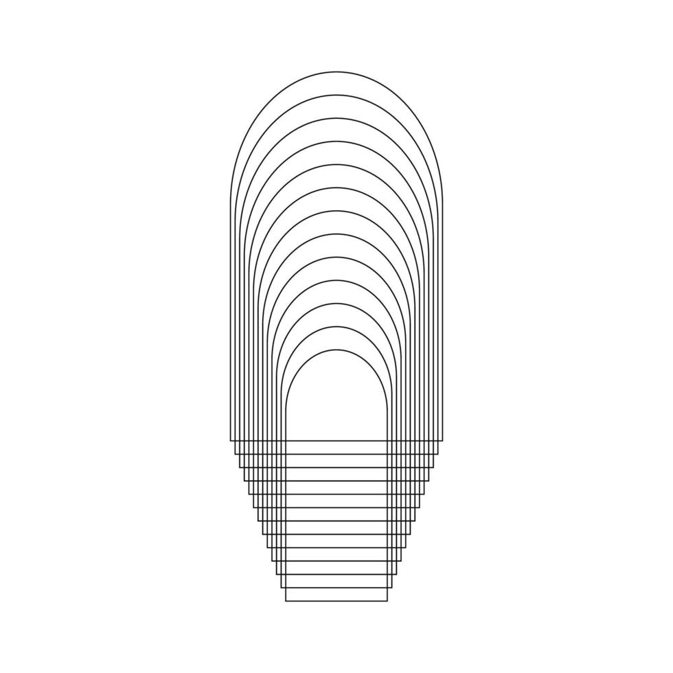 Geometric Fractal Arch Shape vector