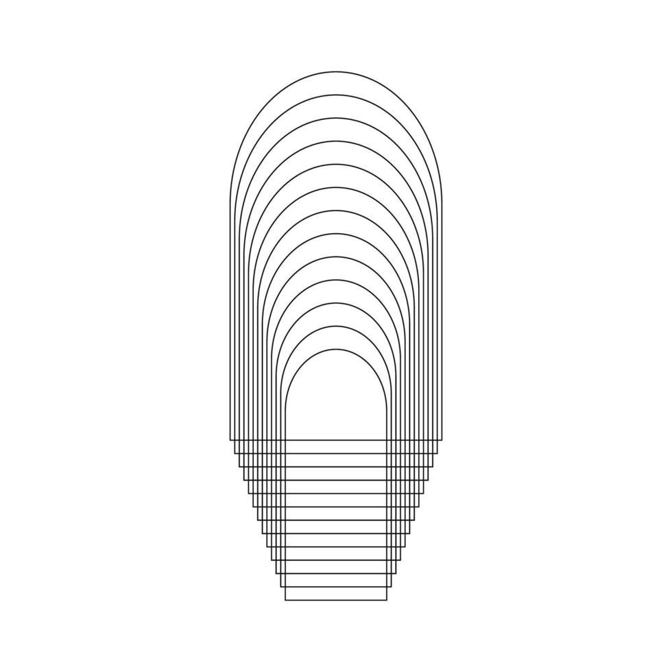 geométrico fractal arco forma vector