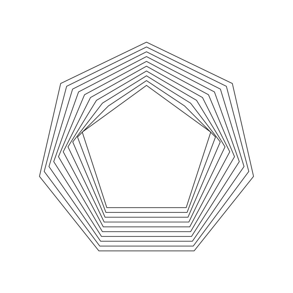Geometric Fractal Abstract Shape vector
