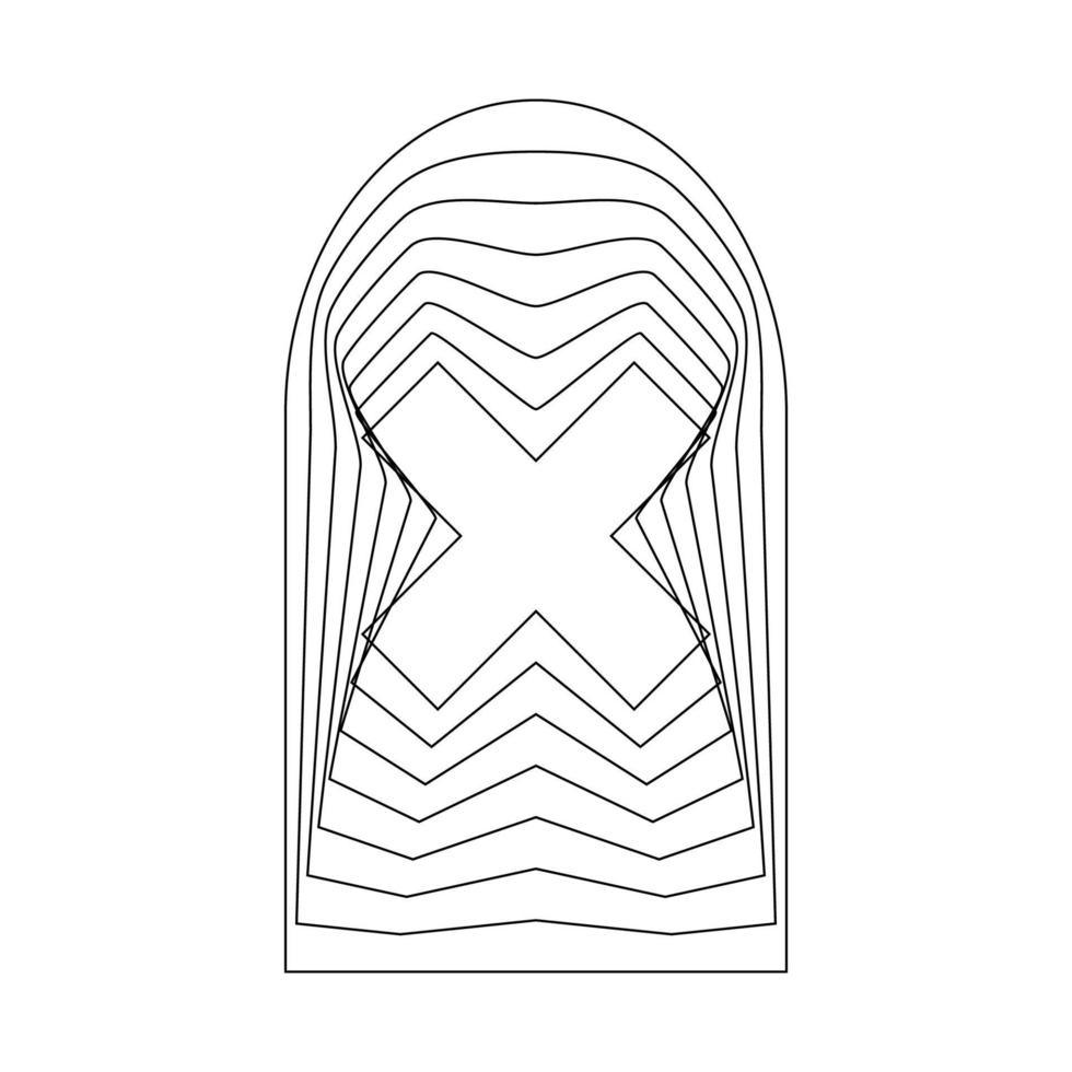 Geometric Fractal Arch Shape vector