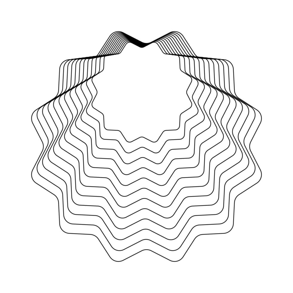 Geometric Fractal Abstract Shape vector