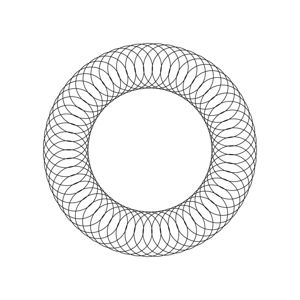 Geometric Fractal Circles vector