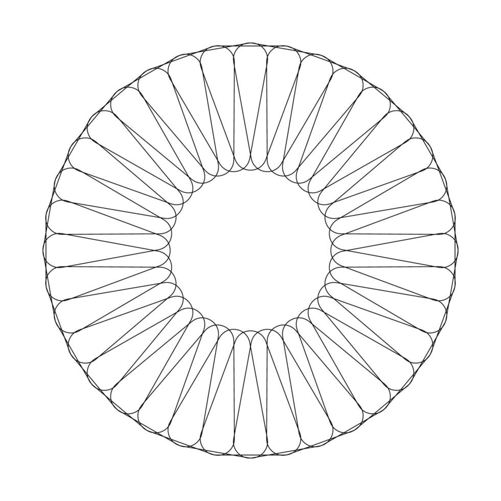 Geometric Fractal Circles vector