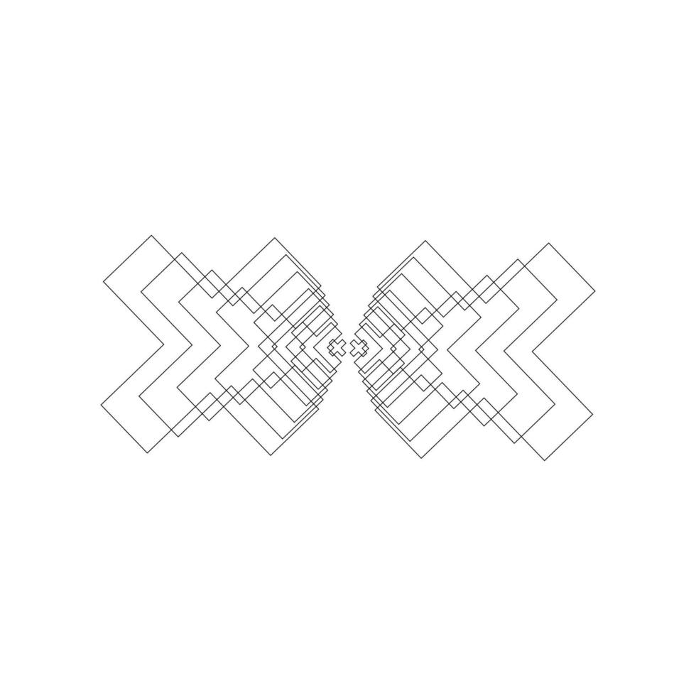 Geometric Fractal Abstract Shape vector