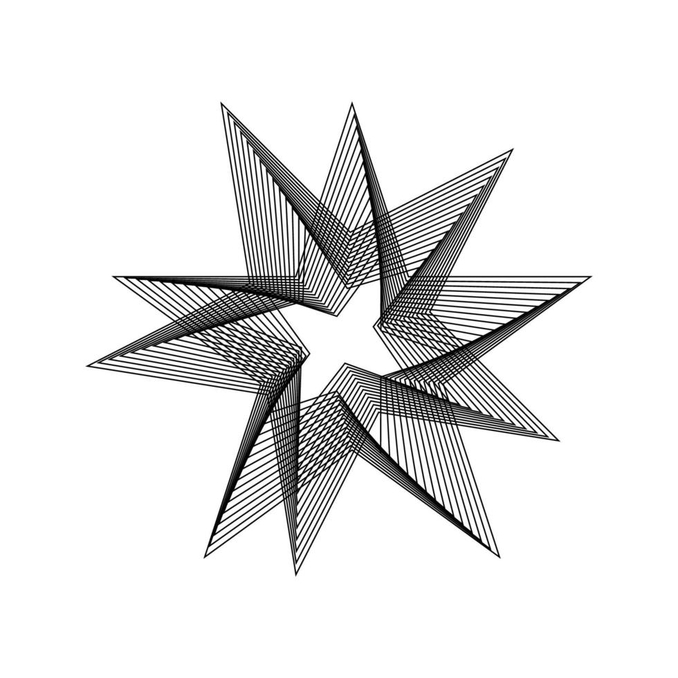 geométrico fractal estrella vector