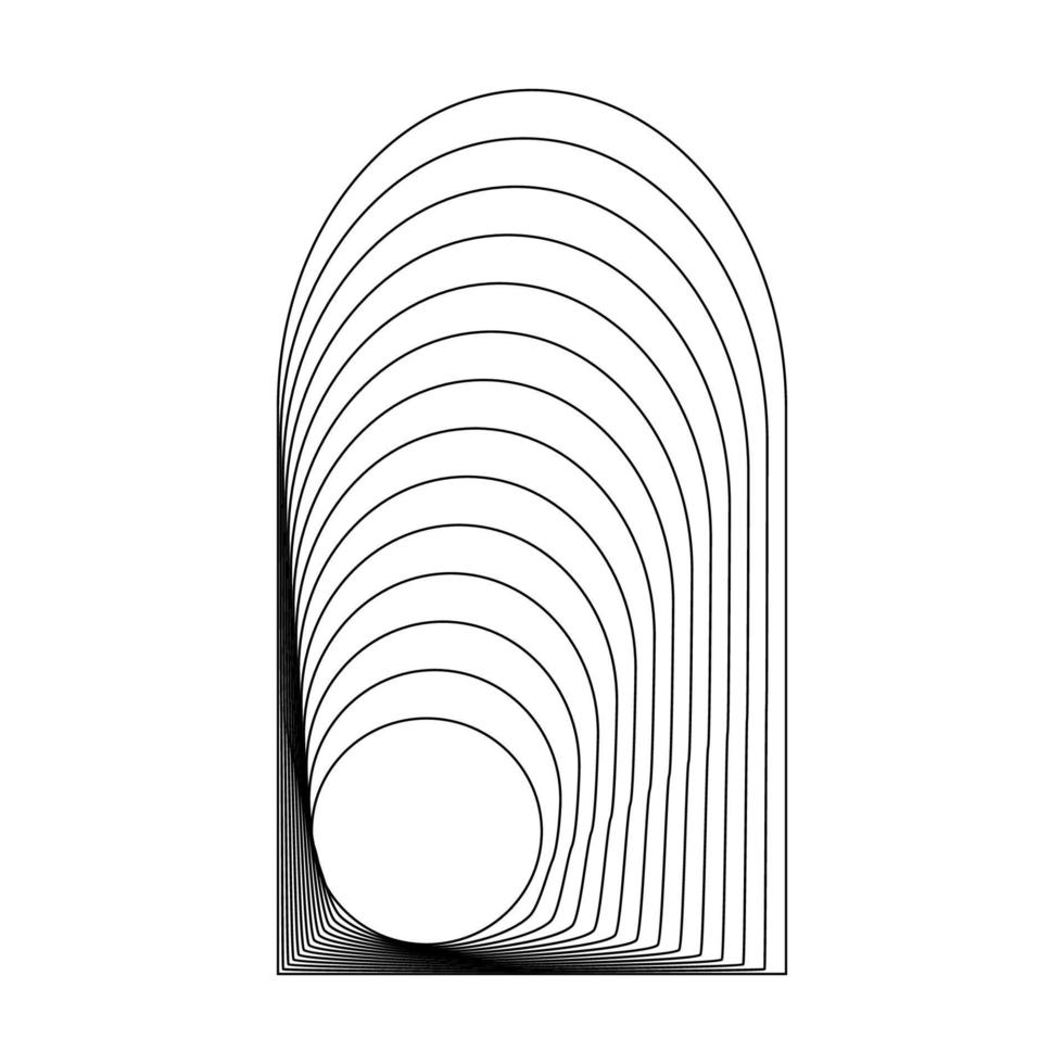 geométrico fractal arco forma vector