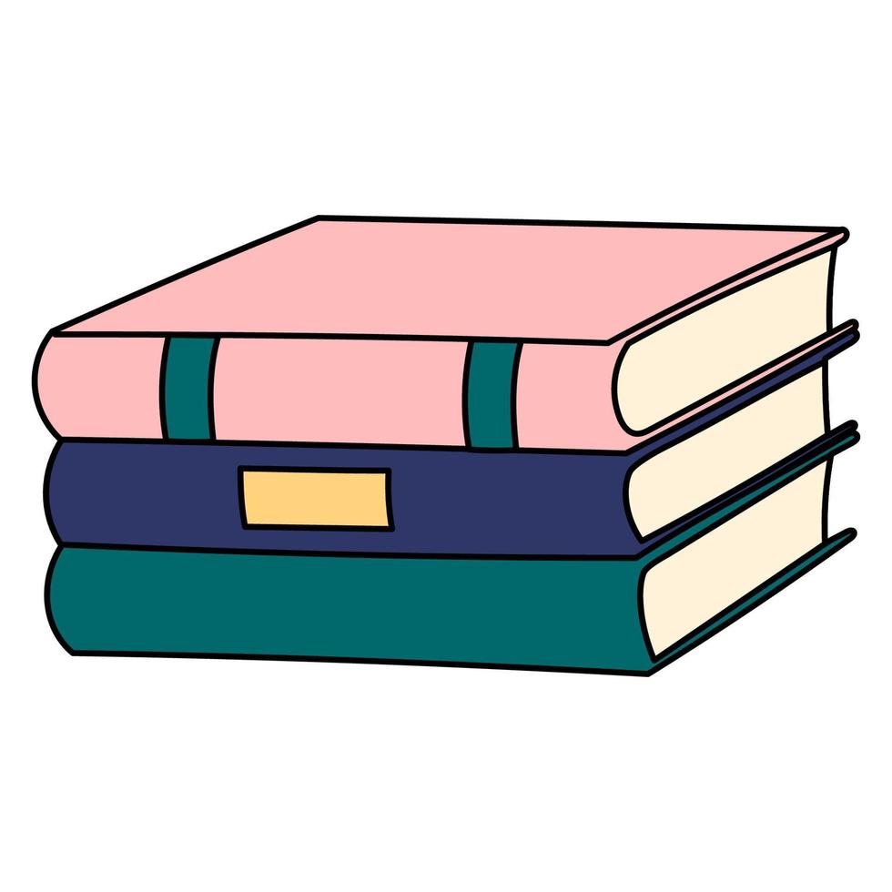 Hand Drawn Stack Or Pile Of Books vector