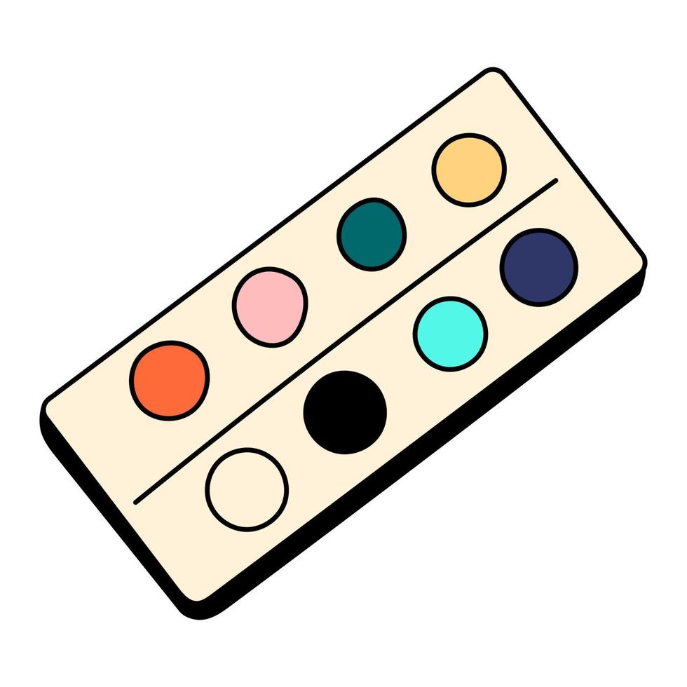 Vector Hand Drawn Paint Palette