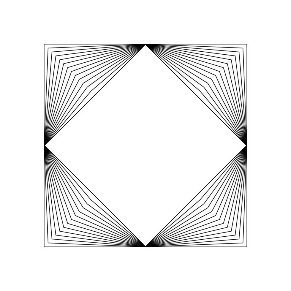 Geometric Fractal Diamond Inside Square vector