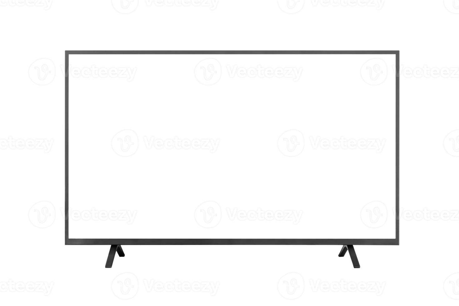 White screen LED TV television isolated on white background photo