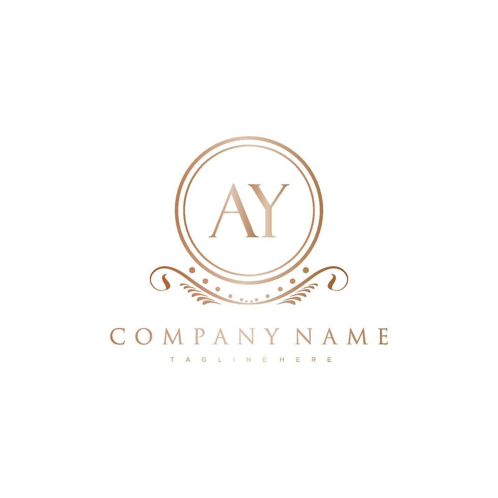 AY Letter Initial with Royal Luxury Logo Template 20484850 Vector Art