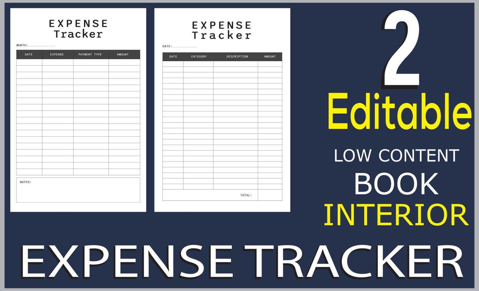 EXPENSE TRACKER LOGBOK vector