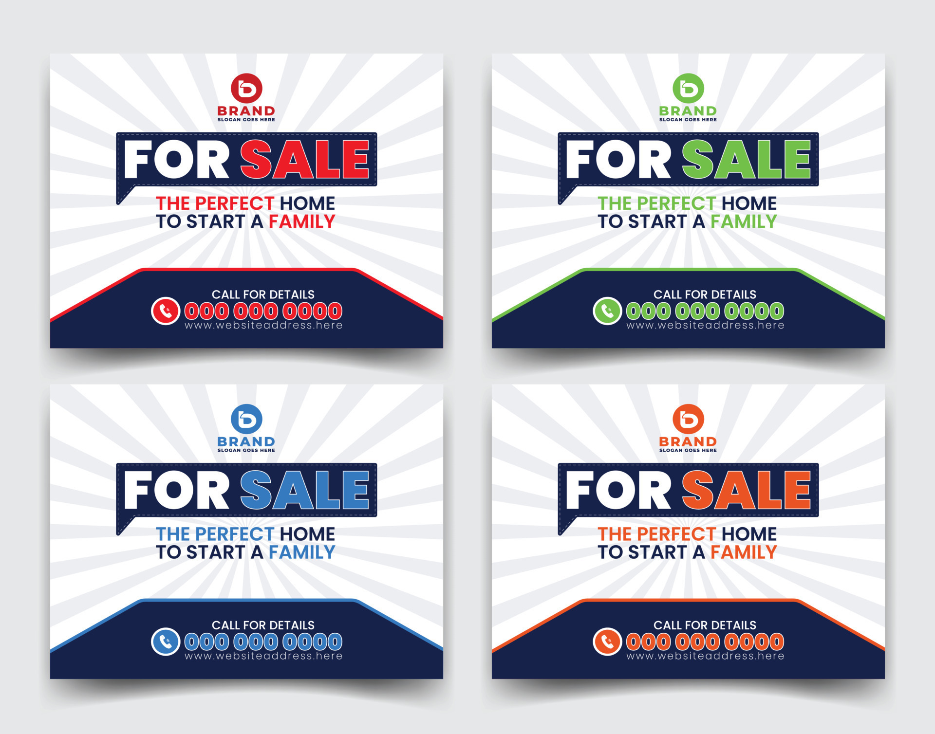 Modern Home Sale Real Estate Company Business Yard Sign Signage Design 