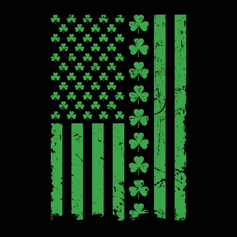 St. Patrick's day American Flag vector