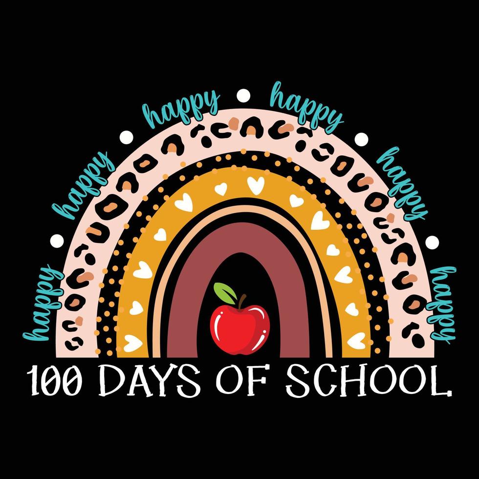 Happy 100 days of School back to School vector