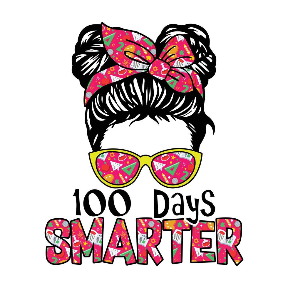 100 Days Smarter Back to School vector