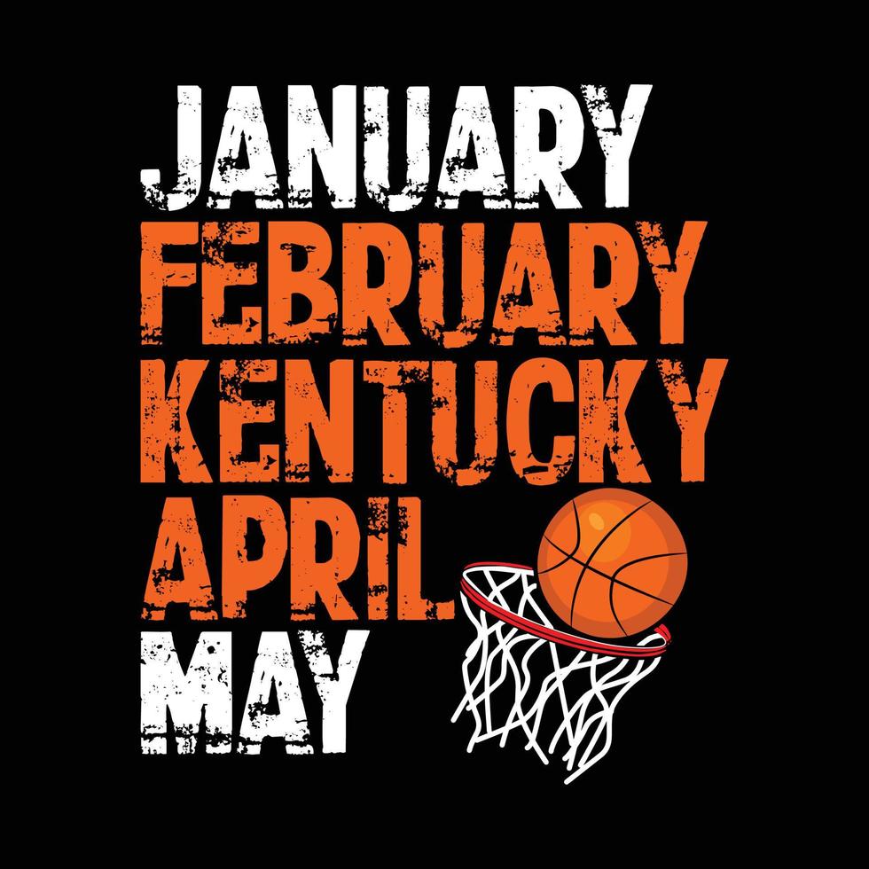 January February Kentucky April May March Madness Basketball vector