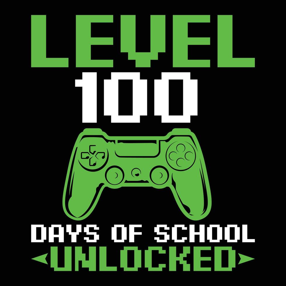 Level 100 days of School unlocked vector