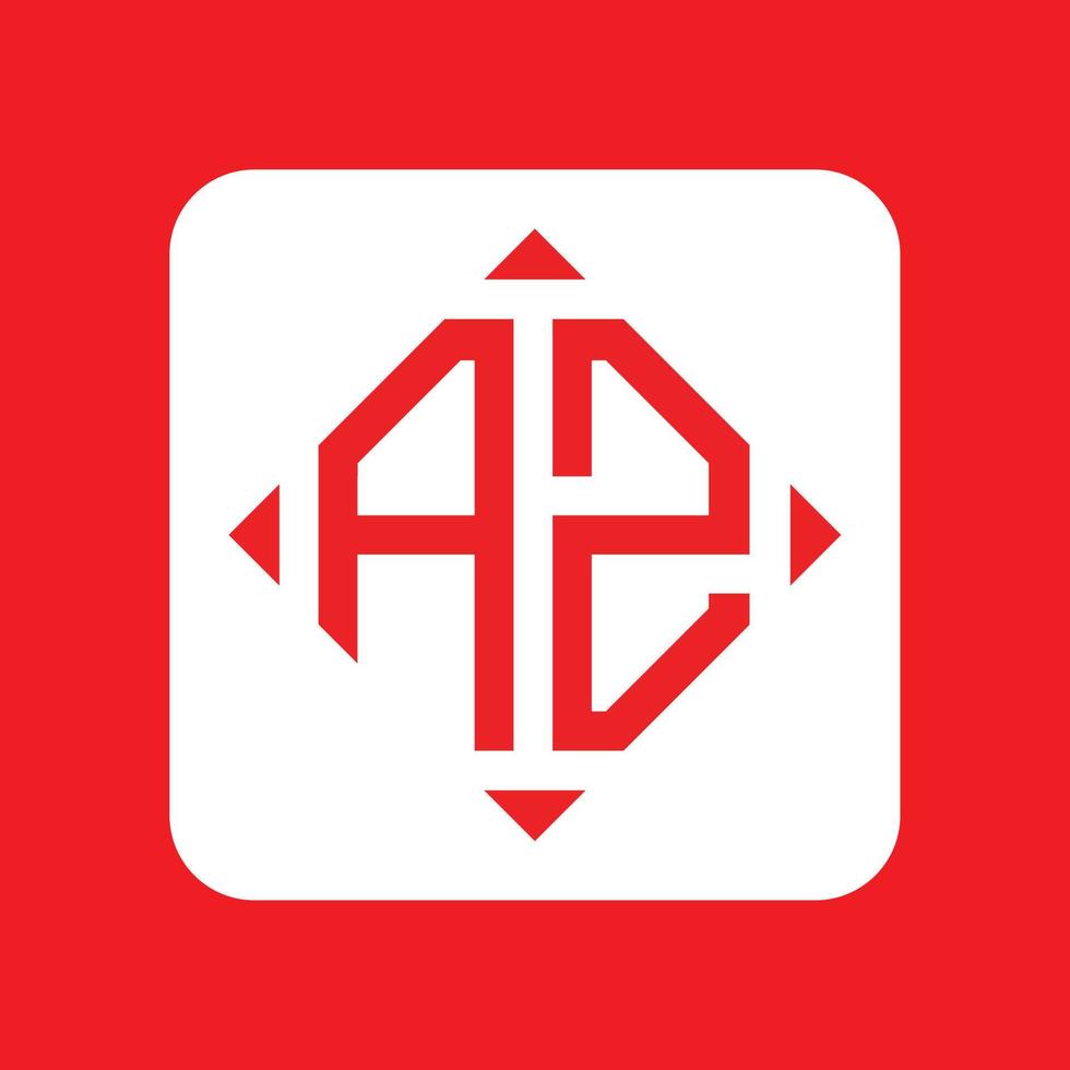 Creative simple Initial Monogram AZ Logo Designs. vector