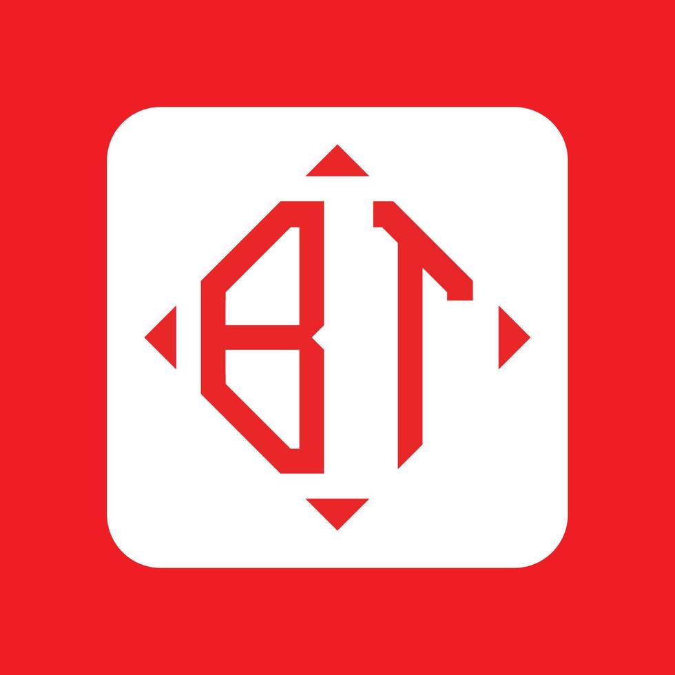 Creative simple Initial Monogram BT Logo Designs. vector