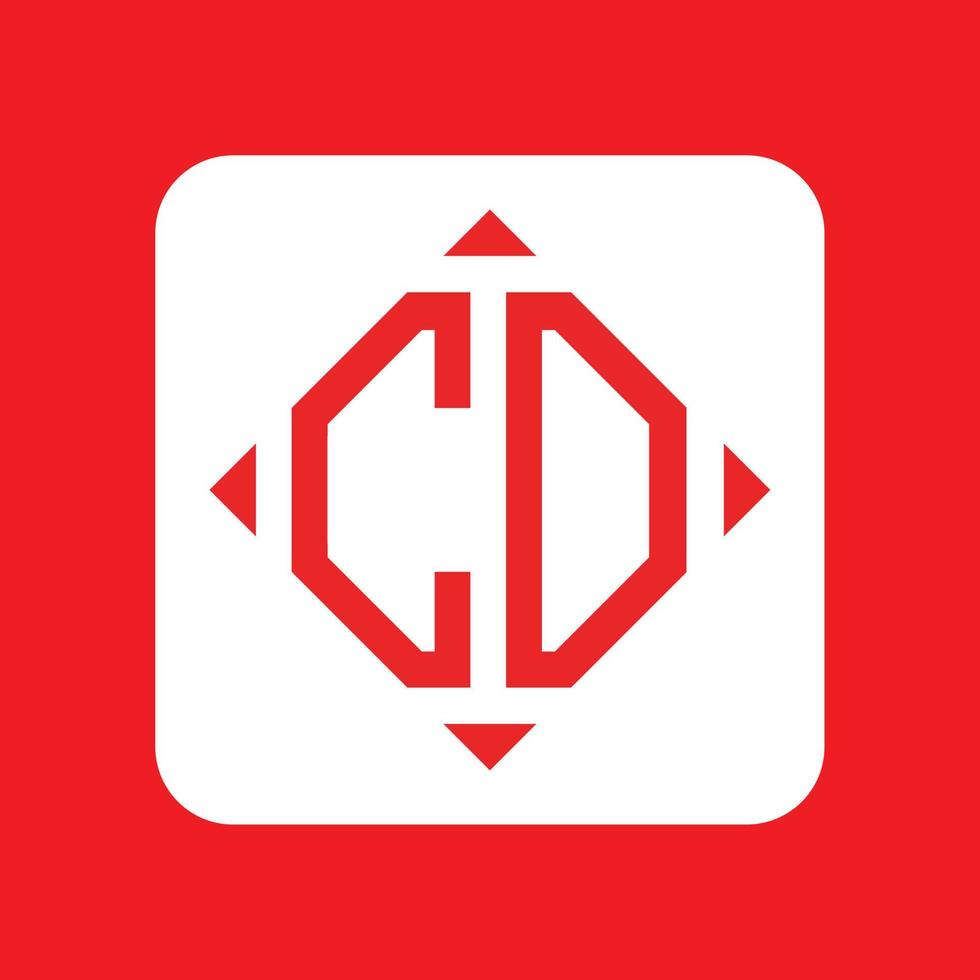 Creative simple Initial Monogram CD Logo Designs. vector