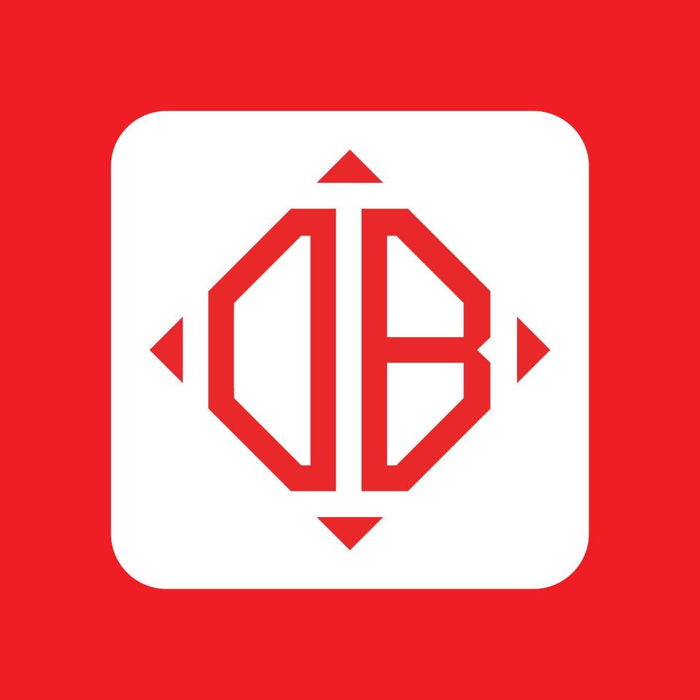 Creative simple Initial Monogram DB Logo Designs. vector