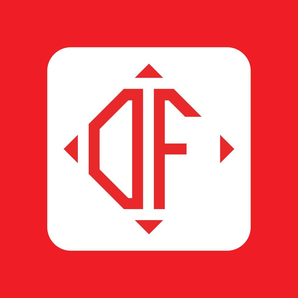 creativo sencillo inicial monograma df logo diseños vector
