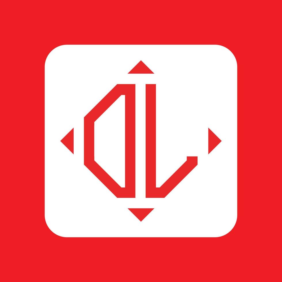 creativo sencillo inicial monograma dl logo diseños vector