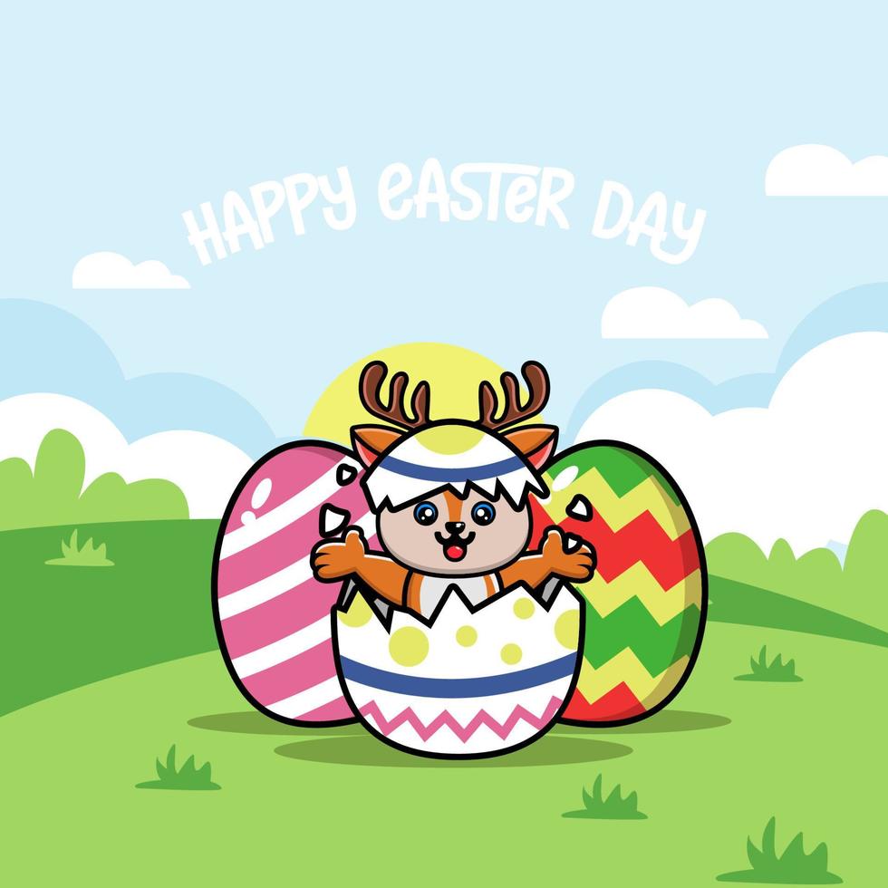 Happy Easter Day Background vector