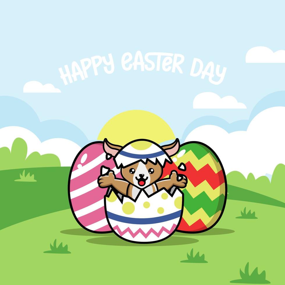 Happy Easter Day Background vector