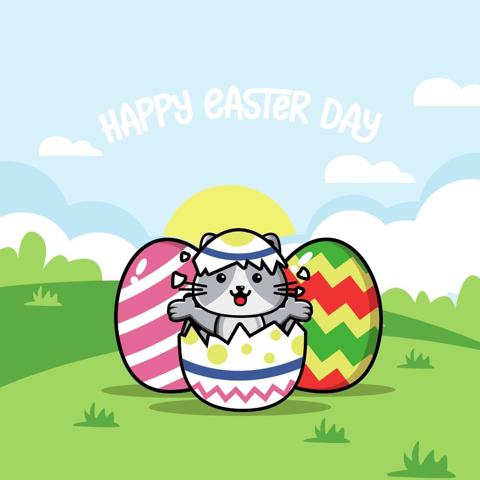 Happy Easter Day Background vector