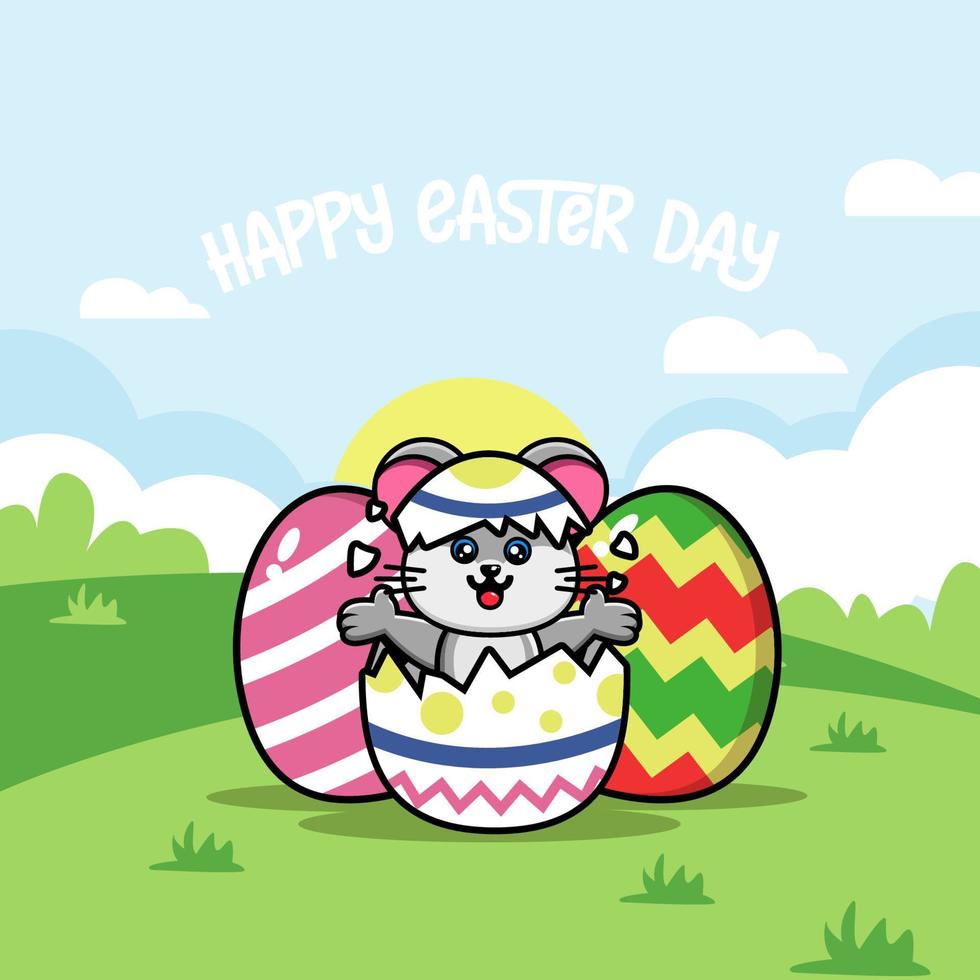 Happy Easter Day Background vector