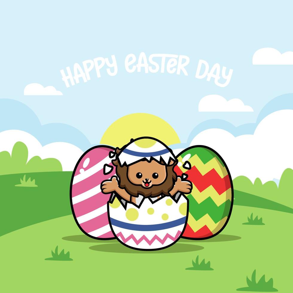 Happy Easter Day Background vector