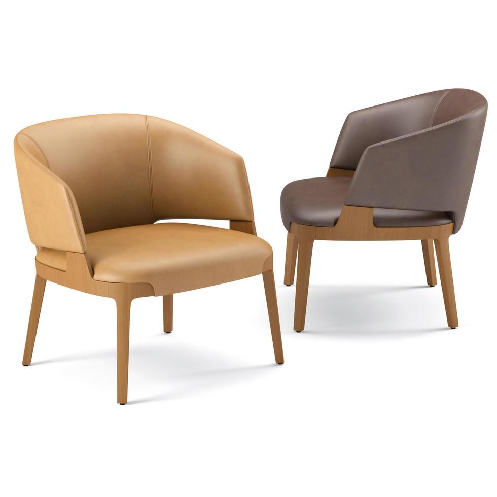 3d rendering modern armchair model isolated on white background