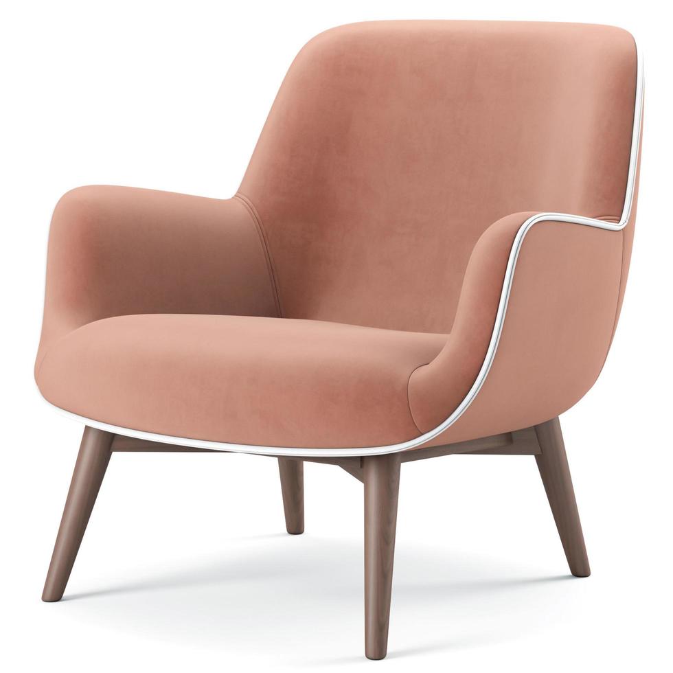3d rendering modern armchair model isolated on white background photo