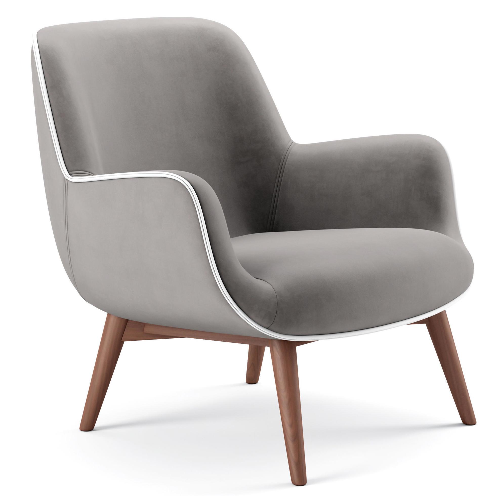 3d rendering modern armchair model isolated on white background