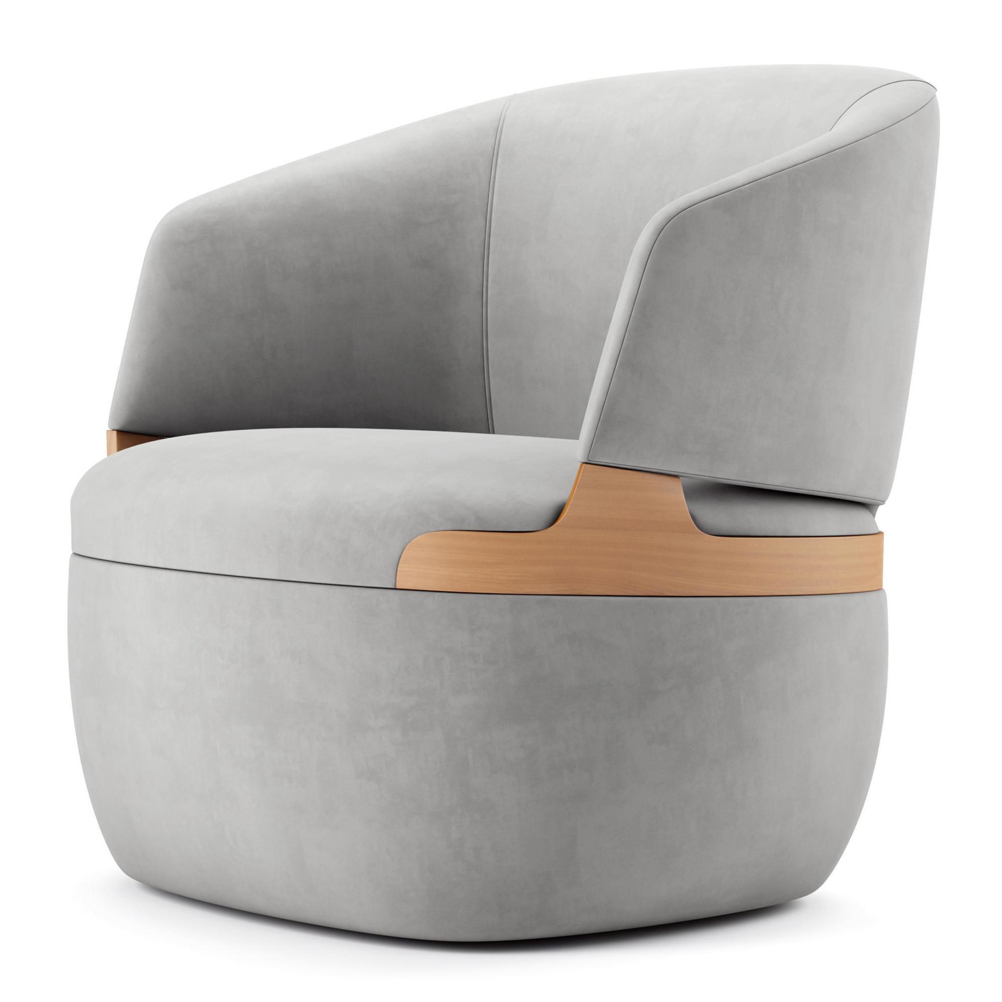 3d rendering modern armchair model isolated on white background