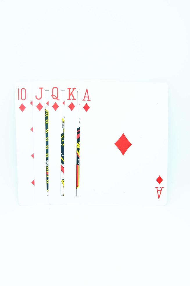 Diamond Royal Flush ,All the same suit, sequence A-K-Q-J-T photo