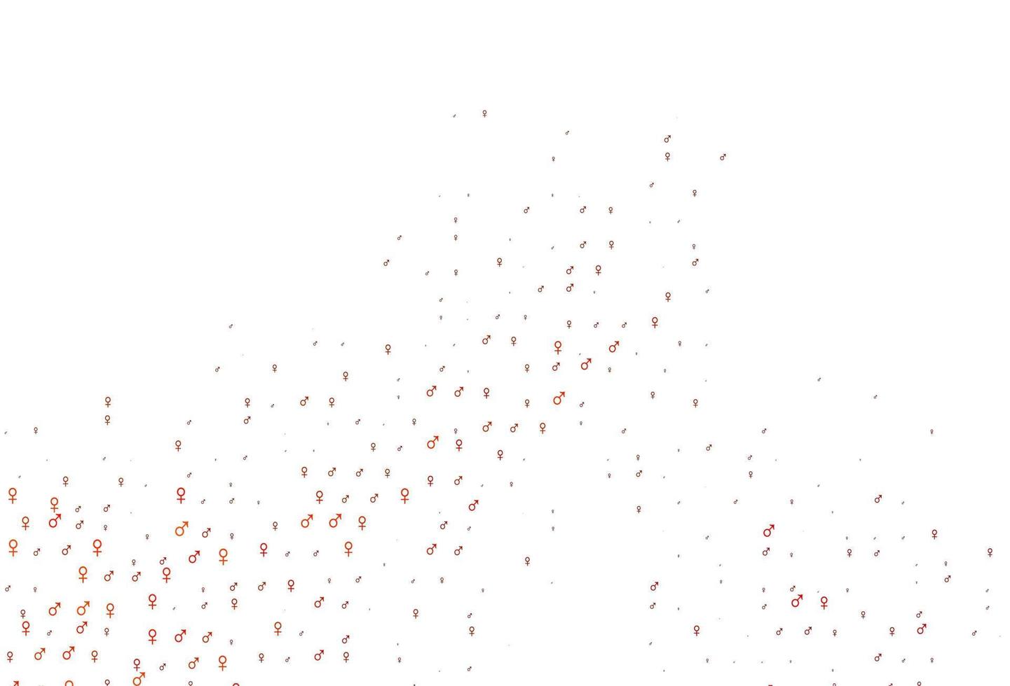 Light orange vector pattern with gender elements.