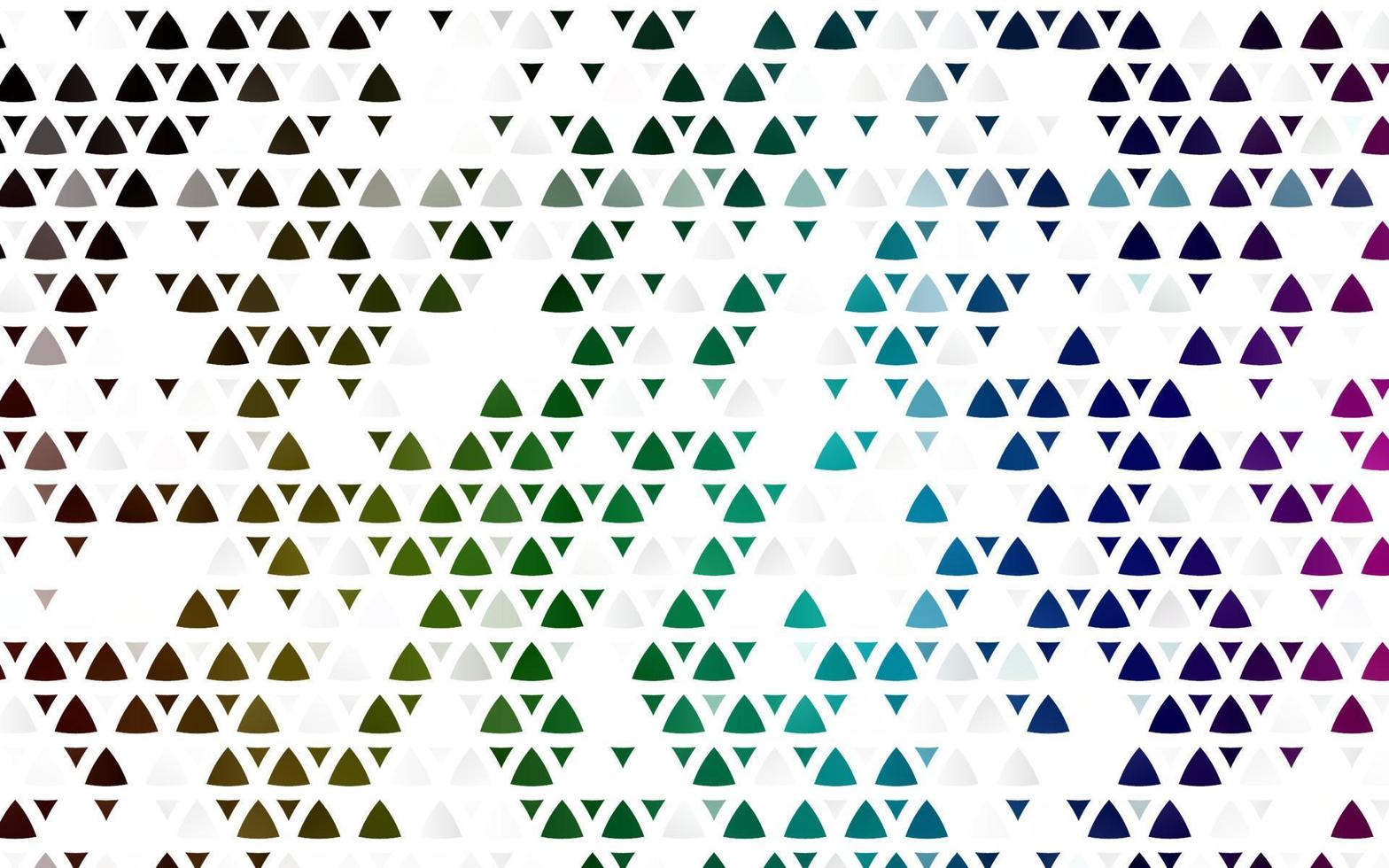 Light Multicolor, Rainbow vector seamless template with crystals, triangles.