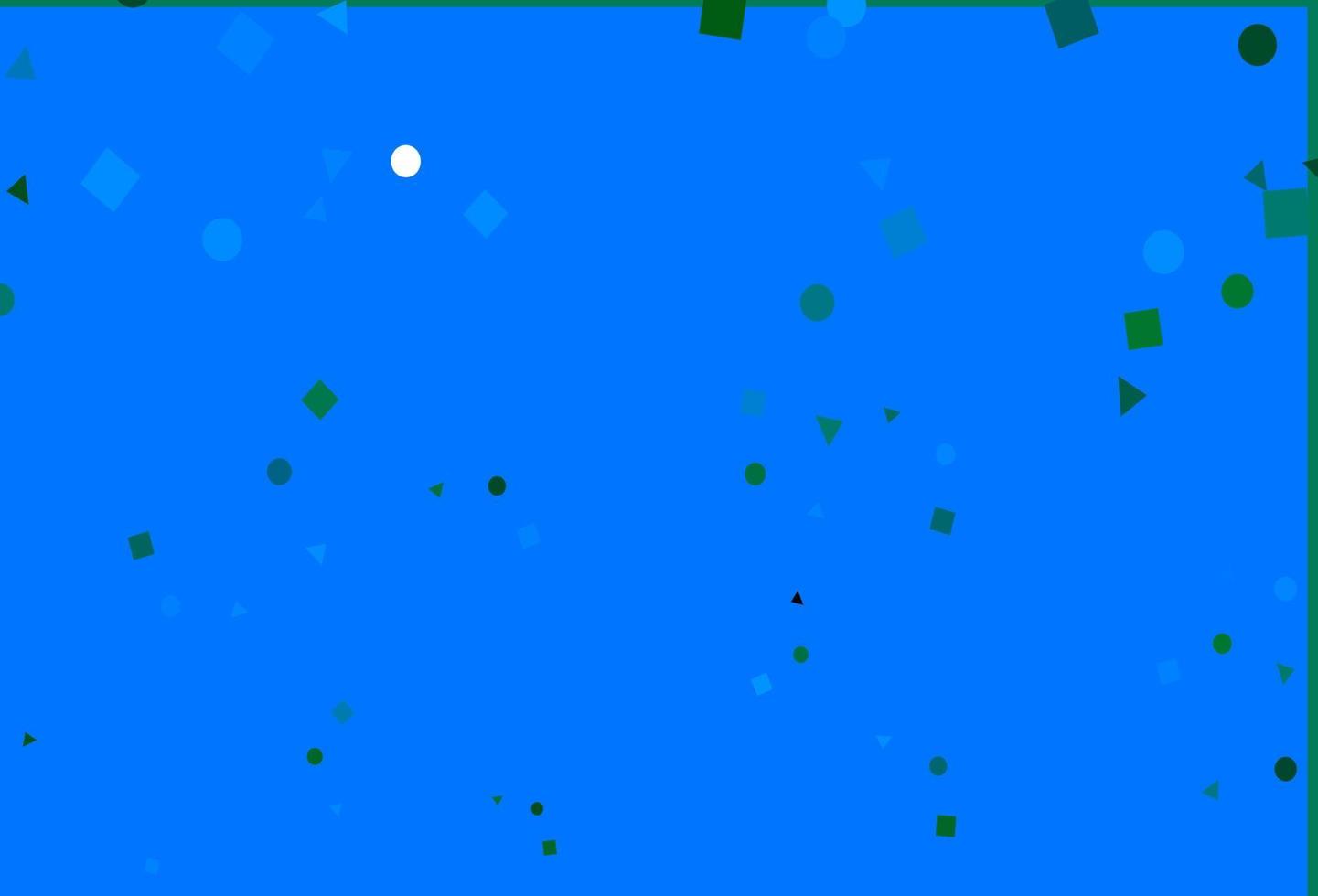 diseño de vector azul claro, verde con círculos, líneas, rectángulos.