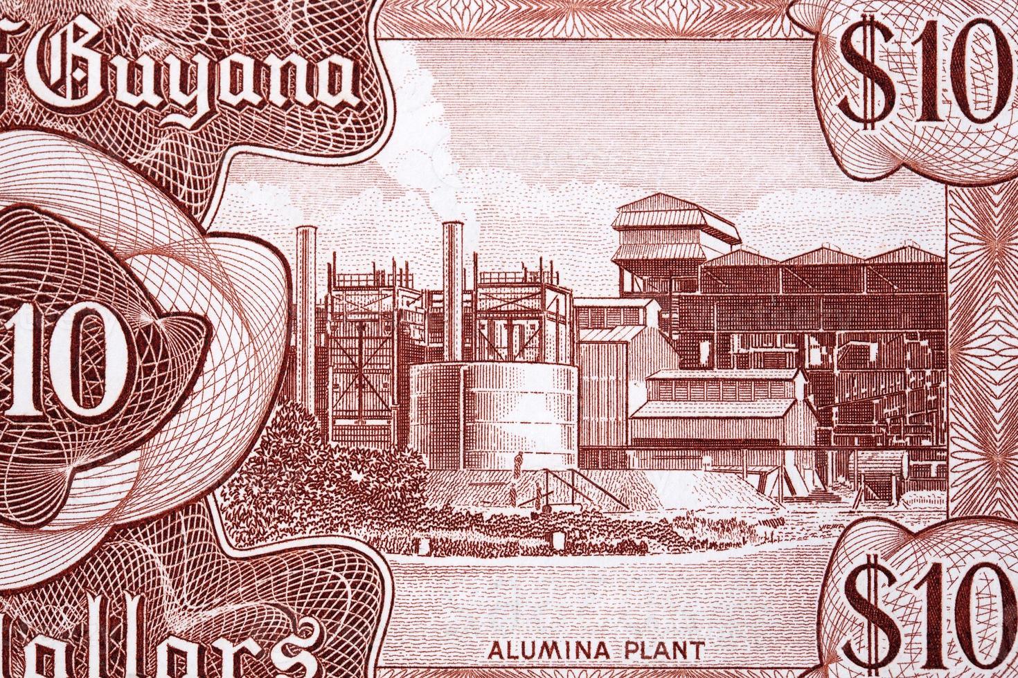 Alumina plant from Guyanese money photo