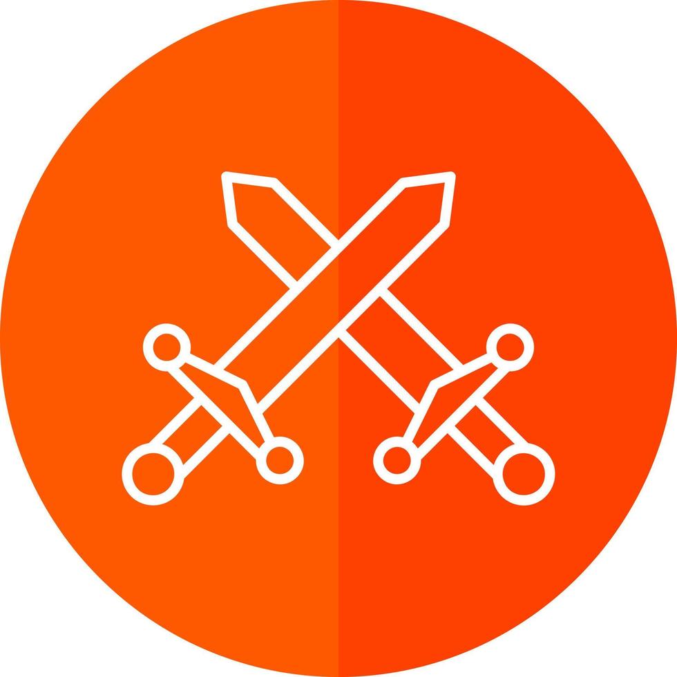 Sword Fighting Vector Icon Design