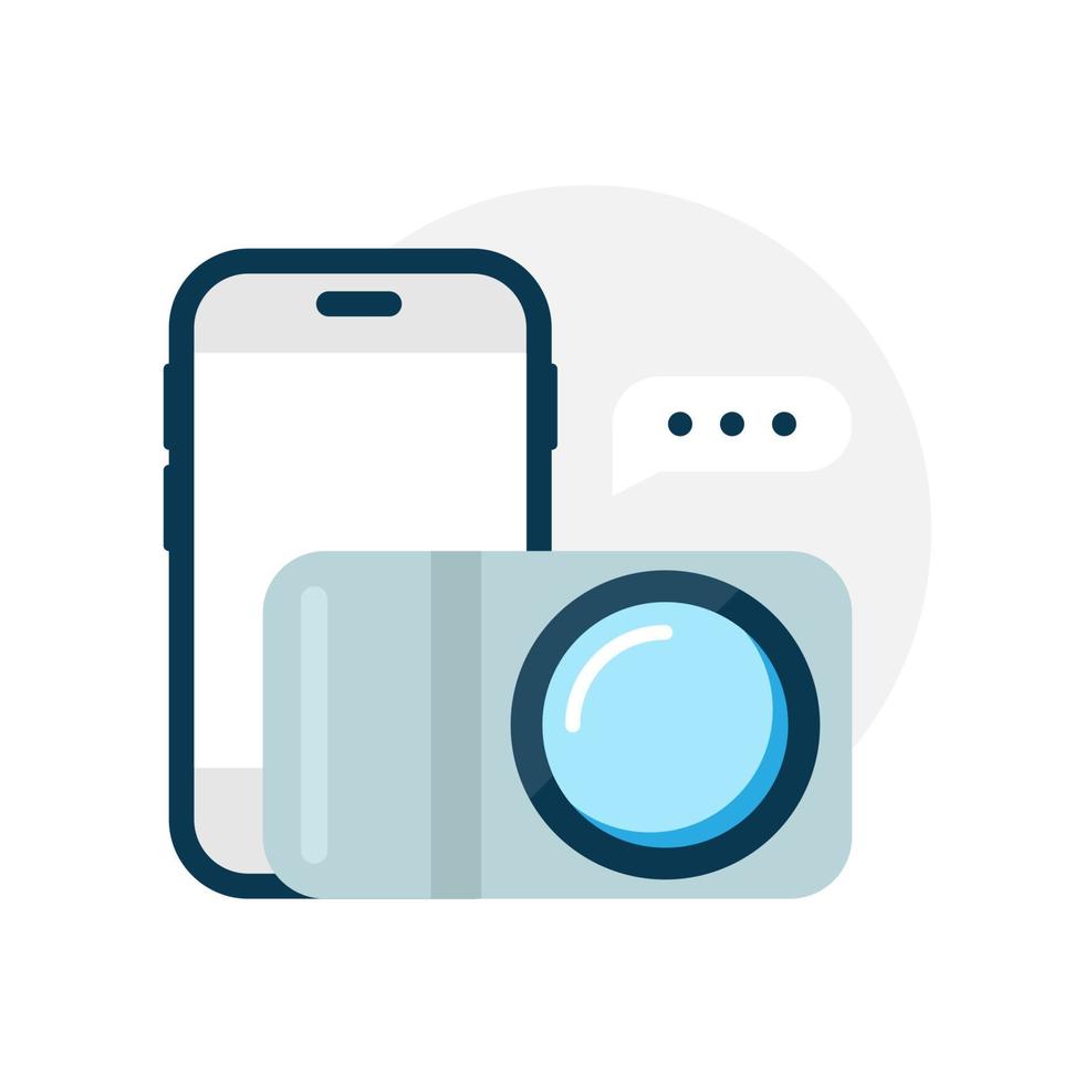 camera access permission on smartphone concept illustration flat design vector eps10. modern graphic element for landing page, empty state ui, infographic, icon