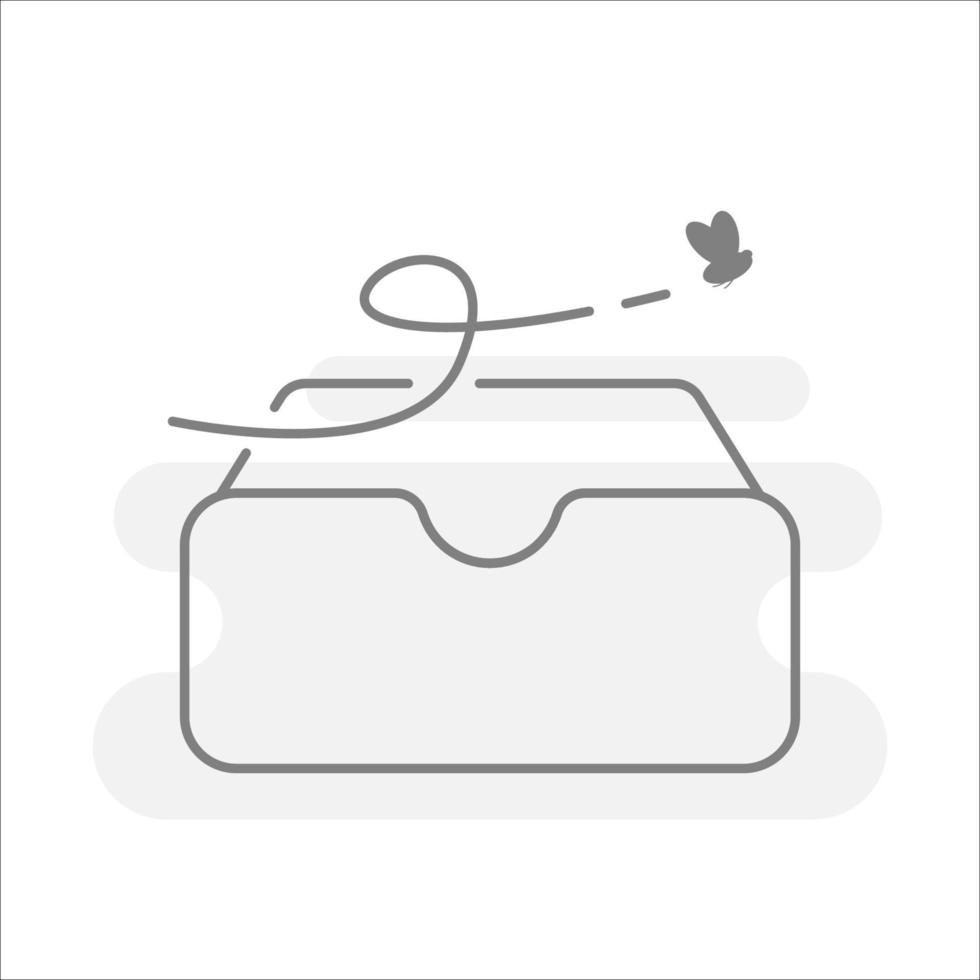 No file or document, empty box concept illustration line icon
