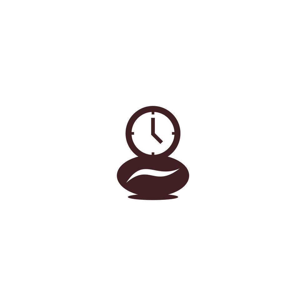 abstract logo design coffee time vector