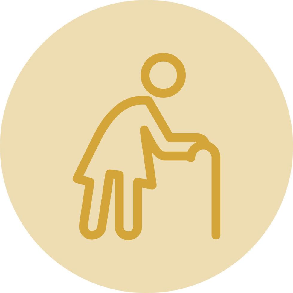 Old Woman Vector Icon Design